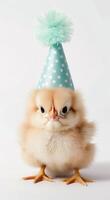 Chick in Party Hat photo