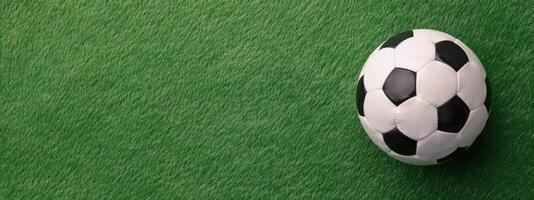 Soccer Ball on Green Field photo
