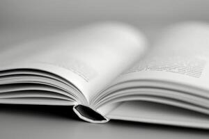 Open Book on Table photo