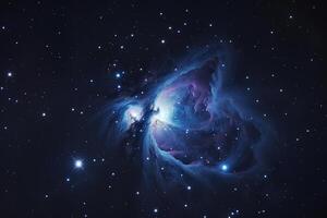 Majesty Background Orion Nebulwith intricate gas clouds and stellar nurseries hub of star formation in our galaxy photo