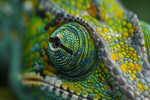 Captivating Nature of patterns on the skin of chameleon blending into its environment background photo