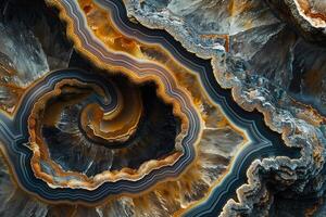 Captivating Nature of Agate Rock Formation Showcasing Swirling Patterns Vibrant Colors and nature background photo