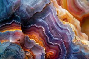 Captivating Agate Rock Formation Swirling Patterns and Vibrant Colors nature background photo