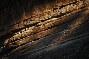 Patterns of Light and Shadow on Canyon Wall Created by the Setting Sun Background photo