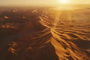 nature background Aerial  of Desert with Shadows and Sunrise photo
