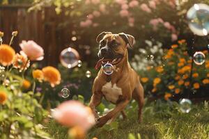 Dog Play Background Joyful photo