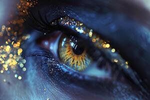 Ethereal Nature of fairys eye with delicate features and glow  nature background photo