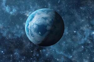 Space Exploration of Exoplanet  in the Habitable Zone with Cosmic nature background photo