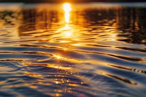 Seascape Sunlight Casting Intricate Patterns on the Rippling Surface of Lake nature background photo
