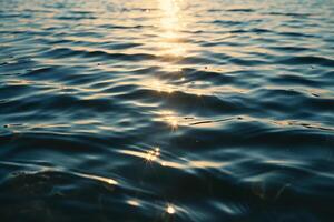 Seascape Sunlight Casting Intricate Patterns on the Rippling Surface of Lake nature background photo