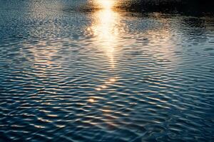 Seascape Sunlight Casting Intricate Patterns on the Rippling Surface of Lake nature background photo