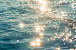 Seascape Sunlight Creating Glittering Path Across the Surface of the Ocean nature background photo