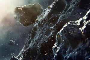 Interplanetary nature background Space Exploration Discovery Space Probe Exploring Distant Asteroid photo