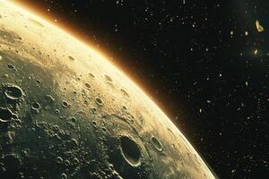 Interstellar Background Space Exploration Exploration Nature of Distant Exoplanet with Unique Atmospheric Patterns photo