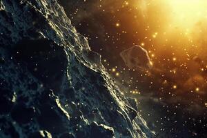 Interplanetary nature background Space Exploration Discovery Space Probe Exploring Distant Asteroid photo