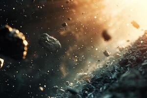 Interstellar Background Space Exploration Exploration Space Probe Exploring the Asteroid Belt Between Mars and Jupiter photo
