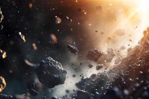 Interstellar Background Space Exploration Exploration Space Probe Exploring the Asteroid Belt Between Mars and Jupiter photo