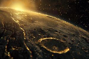 Interstellar Background Space Exploration Exploration Nature of Distant Exoplanet with Unique Atmospheric Patterns photo