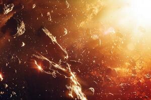 Interstellar Background Space Exploration Exploration Space Probe Exploring the Asteroid Belt Between Mars and Jupiter photo