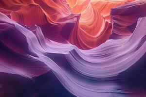Landscape Nature Dynamic Patterns of Light Filtering Through Towering Slot Canyon Walls Creating Vibrant Hues and Shadows photo