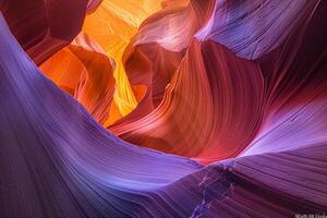 Dynamic Patterns of Light Filtering Through Slot Canyon Walls   Background photo
