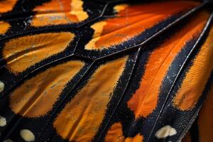 Nature Monarch Butterfly Wing with Vibrant Patterns  nature background photo