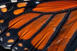 Nature Monarch Butterfly Wing Patterns in Vibrant Orange and Black  nature background photo
