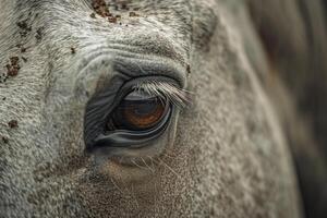 Nature  of Horses Eye with Gentle Strength and Connection  nature background photo