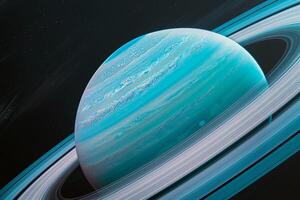 Uranuss Tilted Axis and Faint Ring System Outer Solar System Unique Features Background and Nature photo