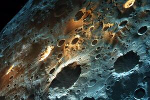 Ceres with Bright Spots and Cratered Surface Largest Asteroid in Belt Background and Nature photo