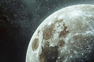 Ganymede Largest Moon of Jupiter Cratered Surface and Icy Plains Background and Nature photo