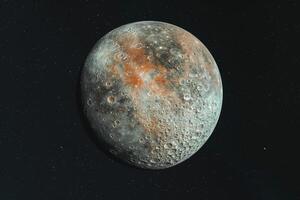 Mystery Makemake Dwarf Planet in the Kuiper Belt with Reddish Hue Background and Nature photo