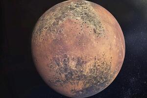 Mystery Makemake Dwarf Planet in the Kuiper Belt with Reddish Hue Background and Nature photo