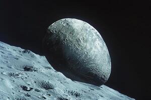 Mystery Haumea Dwarf Planet in the Kuiper Belt with Elongated Shape Background and Nature photo