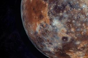 Mystery Makemake Dwarf Planet in the Kuiper Belt with Reddish Hue Background and Nature photo