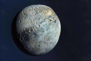 Mystery Haumea Dwarf Planet in the Kuiper Belt with Elongated Shape Background and Nature photo