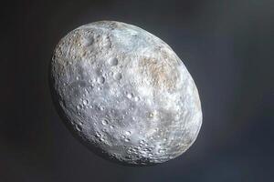 Mystery Haumea Dwarf Planet in the Kuiper Belt with Elongated Shape Background and Nature photo