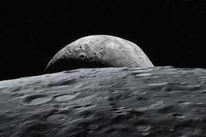 Mystery Haumea Dwarf Planet in the Kuiper Belt with Elongated Shape Background and Nature photo