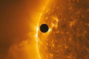Serenity Mercurys Transit Across the Suns Disk Rare Astronomical Event Captured with Precision Background and Nature photo
