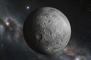 Mystery Haumea Dwarf Planet in the Kuiper Belt with Elongated Shape Background and Nature photo