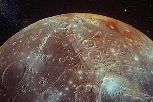 Mystery Makemake Dwarf Planet in the Kuiper Belt with Reddish Hue Background and Nature photo