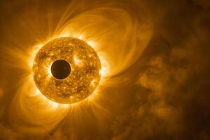 Serenity Mercurys Transit Across the Suns Disk Rare Astronomical Event Captured with Precision Background and Nature photo