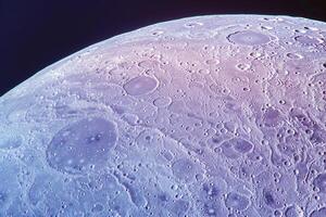 Triton Neptunes Largest Moon with Its Pinkish Hue and Icy Surface Features Background and Nature photo