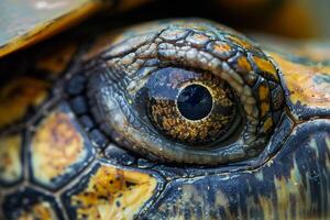 Nature of Turtles Eye with Ancient Wisdom and Serene Expression   nature background photo