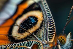 Nature of Butterflys Compound Eye Showing Mosaic of Colors nature background photo