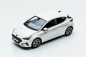 Modern Compact Hatchback Displayed on White Background   nature background photo