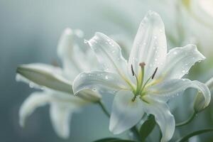 Lily Nature Background with Gentle Illumination Background Nature photo
