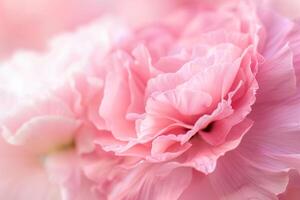 Pink Eustoma Flower Banner for Website with Nature Background photo