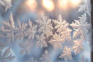 Frost Patterns on a Window Background Nature photo