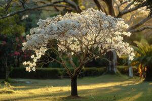 Gorgeous Xanthoceras Tree in Nature Background photo